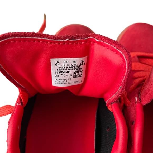 Puma x Haribo Suede Big Kid's Sz 6.5 C Red Gold Casual Athletic Stylish Sneakers - Picture 10 of 11